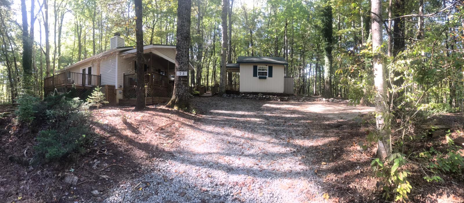 Brevard cabin with a harming view and a wood stove fireplace, Rosman, Highlands, Cashier, Lake Toxaway, cabin rental